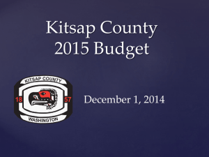 2015 Budget Presentation - Kitsap County Government