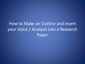 How to Insert your Voice / Analysis into a Research Paper