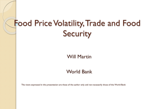 Food Price Volatility and Food Security