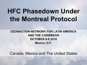 U.S. Stakeholder Meeting on Montreal Protocol HFC Initiatives