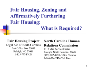 Jack Holtzman - PowerPoint - the North Carolina Housing