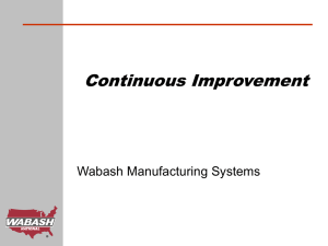 Continuous Improvement - Wabash National Corporation