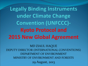 Presentation: Legally Binding Instruments under UNFCCC