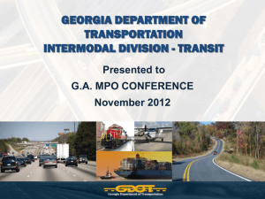 Georgia Department of Transportation Intermodal Division