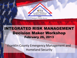 2013 DM Workshop - Franklin County Emergency Management