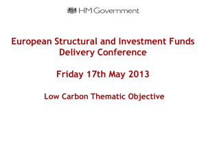 Low Carbon Thematic Objective