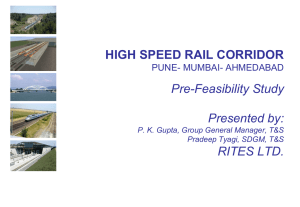 PUNE-MUMBAI-AHMEDABAD HSR Pre-Feasibility Study