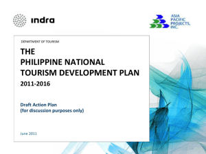 the philippine national tourism development plan 2011-2016
