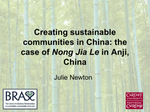 Nong Jia Le and Sustainable Communities