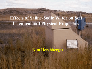 Effects of Saline-Sodic Water Managment on Soil Chemical Properties