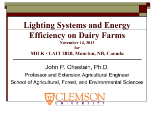 Lighting Systems and Energy Efficiency on Dairy Farms