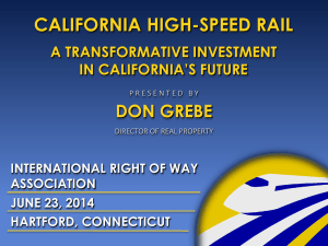 CA High Speed Rail - International Right of Way Association