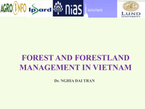 forest & forestland in the economy of vietnam