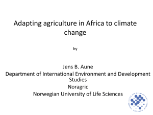 Adapting agriculture in Africa to climate change