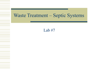 Waste Treatment – Septic Systems