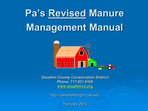 PA`s Revised Manure Management Manual Presentation