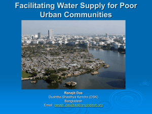 DSK: Facilitating Water Supply for Poor Urban Communities
