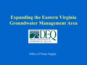 Expanding the Eastern Virginia Groundwater Management Area