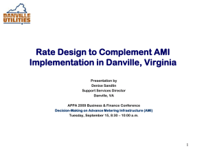 Rate Design to Complement AMI Implementation in Danville, Va.
