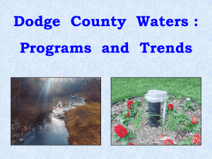 2013 Dodge County Water Programs and Trends