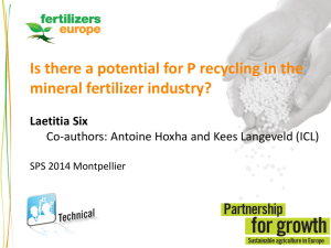 Is there a potential for P recycling in the mineral fertilizer industry?