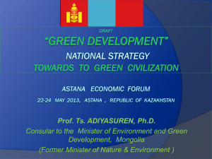 Prof. Ts. ADIYASUREN, Ph.D.-GREEN DEVELOPMENT