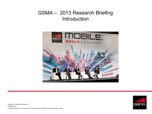 GSMA – Annual Briefing for PR Agencies