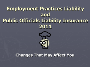Employment Practices Liability and Public Officials Liability