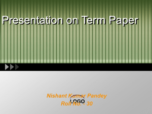Presentation on Term Paper_Nishant_GAD