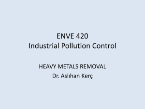 Removal of heavy metals