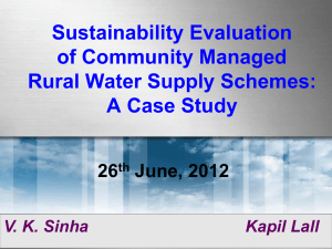 Sustainability evaluation of community managed
