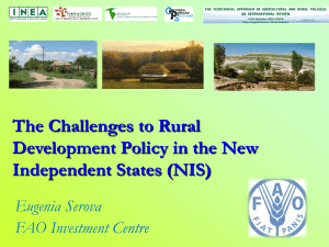 The Challenges to Rural Development Policy in the New