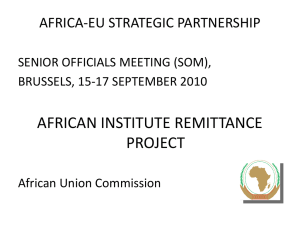 Presentation: African Institute Remittance Project - Africa