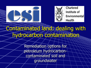 contaminated soil and groundwater