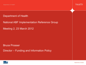 National Activity Based Funding Implementation Reference Group