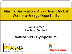 Plasma Gasification: A Significant Global Waste-to