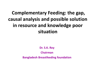 Situation analysis of complementary feeding in