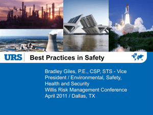 Brad Giles URS-Best Practices in Safety