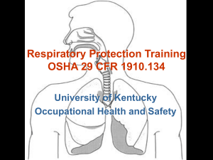 Respiratory Protection Training - Environmental Health And Safety