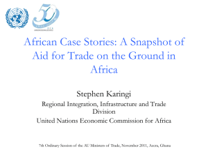 A Snapshot of Aid for Trade on the Ground in Africa