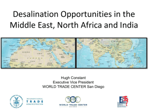 Desalination Opportunities * Middle East