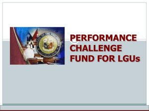Performance Challenge Fund for LGUs