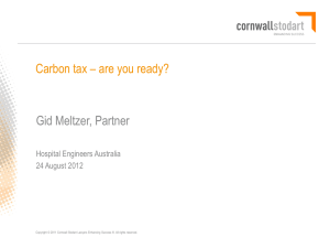 Carbon tax – are you ready? - Institute of Hospital Engineering