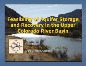 Feasibility of Aquifer Storage and Recovery in the Upper Colorado