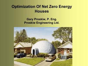 Optimization of Net Zero Energy Houses Presentation
