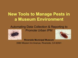 New Tools to Manage Urban Pests in a Museum