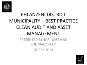 Enhlanzeni Clean Audit Presentation