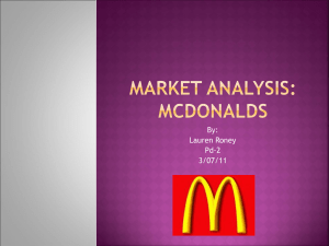 Market Analysis: McDonalds