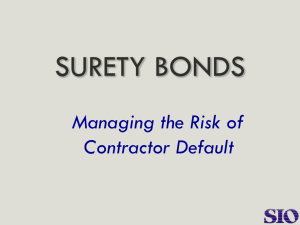 Managing the Risk of Contractor Default