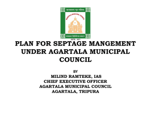 Presentation on Plan for Septage Management in Agaratala City